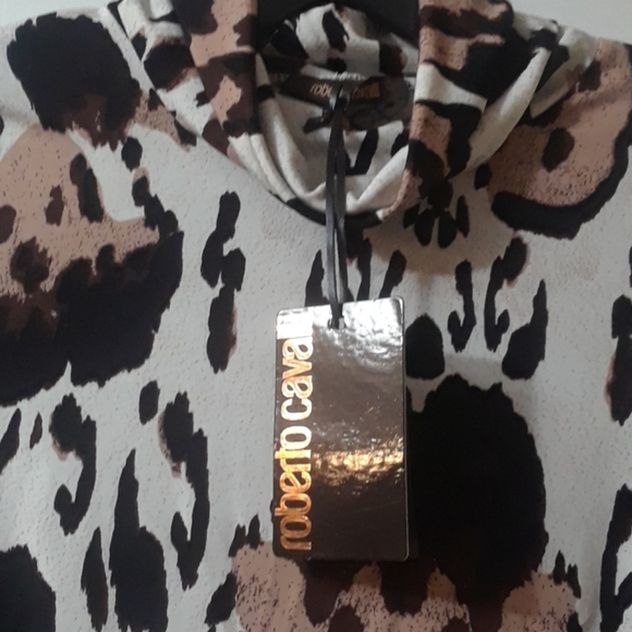 NWT Roberto Cavalli Brown Multi Shirt Size M - Picture 2 of 9